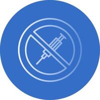 No Needle Flat Bubble Icon vector