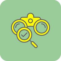 Binoculars Filled Yellow Icon vector