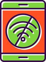 No Internet filled Design Icon vector