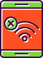 No Wifi filled Design Icon vector