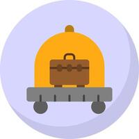 Cart Flat Bubble Icon vector