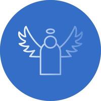 Angel Flat Bubble Icon vector