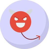 Evil Flat Bubble Icon vector