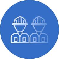 Worker Flat Bubble Icon vector