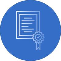 Certificate Flat Bubble Icon vector