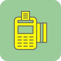 Pos Terminal Filled Yellow Icon vector