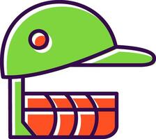 Cricket Helmet filled Design Icon vector