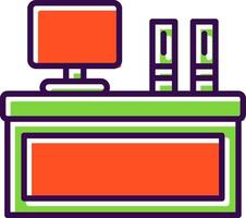 Desk filled Design Icon vector