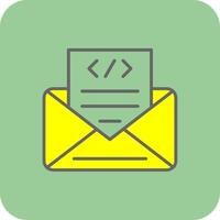 Envelope Filled Yellow Icon vector