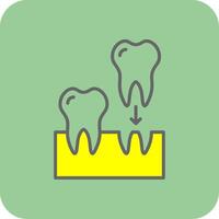 Implants Filled Yellow Icon vector