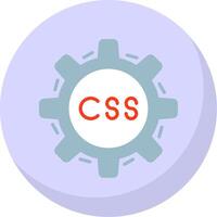 Css Coding Flat Bubble Icon vector