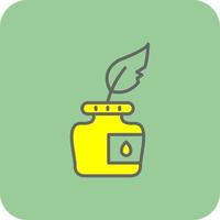 Ink Filled Yellow Icon vector