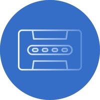 Cassette Flat Bubble Icon vector