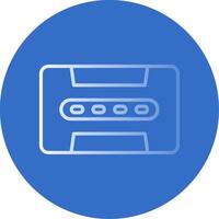 Cassette Flat Bubble Icon vector