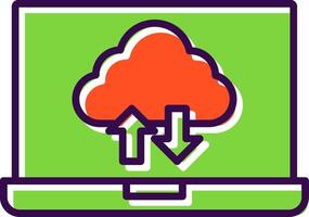 Cloud Computing filled Design Icon vector