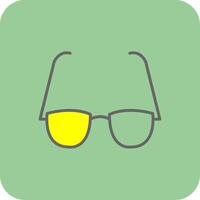 Glasses Filled Yellow Icon vector