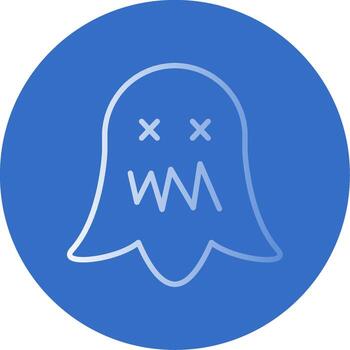 Ghost Flat Bubble Icon vector