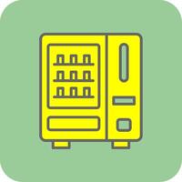 Vending Machine Filled Yellow Icon vector