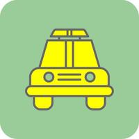 Police Car Filled Yellow Icon vector