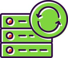 Data Synchronization filled Design Icon vector