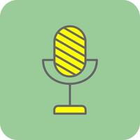 Voice Recorder Filled Yellow Icon vector
