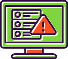 Warning filled Design Icon vector