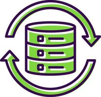 Data Synchronization filled Design Icon vector