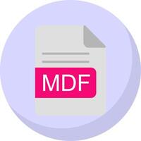 MDF File Format Flat Bubble Icon vector