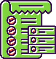 Data List filled Design Icon vector