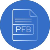 pfb archivo formato plano burbuja icono vector