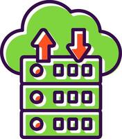 Data Flow filled Design Icon vector