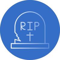 Tombstone Flat Bubble Icon vector