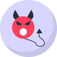 Devil Flat Bubble Icon vector