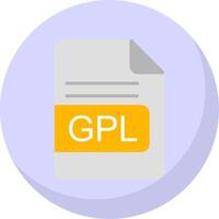 GPL File Format Flat Bubble Icon vector