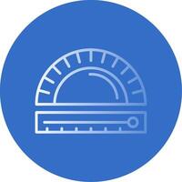 Protractor Flat Bubble Icon vector