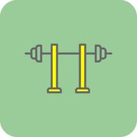 Squat Filled Yellow Icon vector