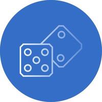 Dice Flat Bubble Icon vector