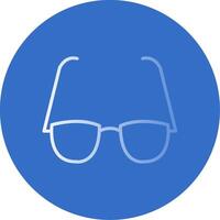 Glasses Flat Bubble Icon vector