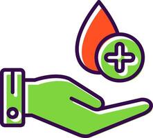 Donate Blood filled Design Icon vector