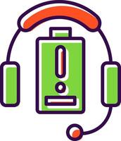 Headphones filled Design Icon vector