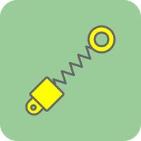 Shock Absorber Filled Yellow Icon vector