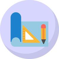 Draft Tools Flat Bubble Icon vector