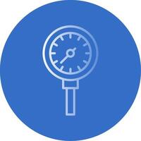 Pressure Meter Flat Bubble Icon vector