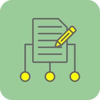 Content Management Filled Yellow Icon vector