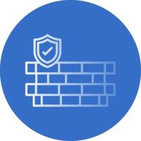 Wall Security Flat Bubble Icon vector