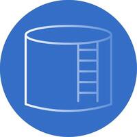 Storage Tank Flat Bubble Icon vector