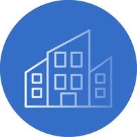 Apartments Flat Bubble Icon vector