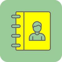 Authorship Filled Yellow Icon vector