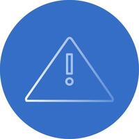 Alert Sign Flat Bubble Icon vector