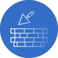 Brick Wall Flat Bubble Icon vector